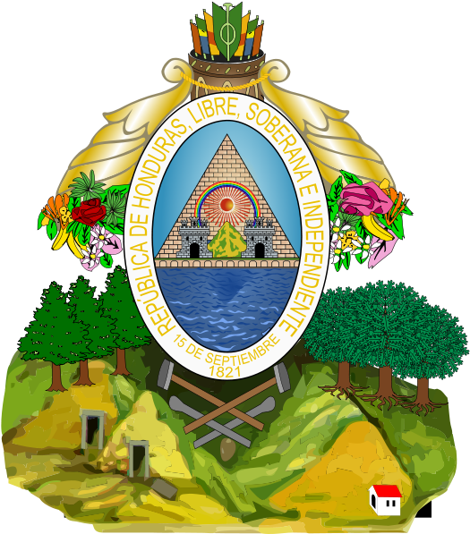Coat Of Arms Of Honduras Escudo De Armas, Sudamerica, - Escuela Republica De Honduras (542x600), Png Download
