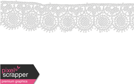 White Lacey Trim - Digital Scrapbooking (456x456), Png Download
