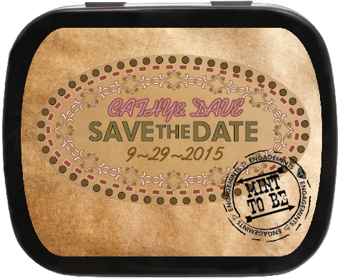 Mint To Be Stamp Personalized Save The Date - Save The Date (500x500), Png Download