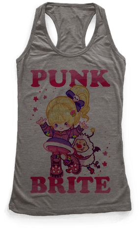 Punk Brite Parody Racerback Tank Top - Like Exercise Because I Love Eating (484x484), Png Download