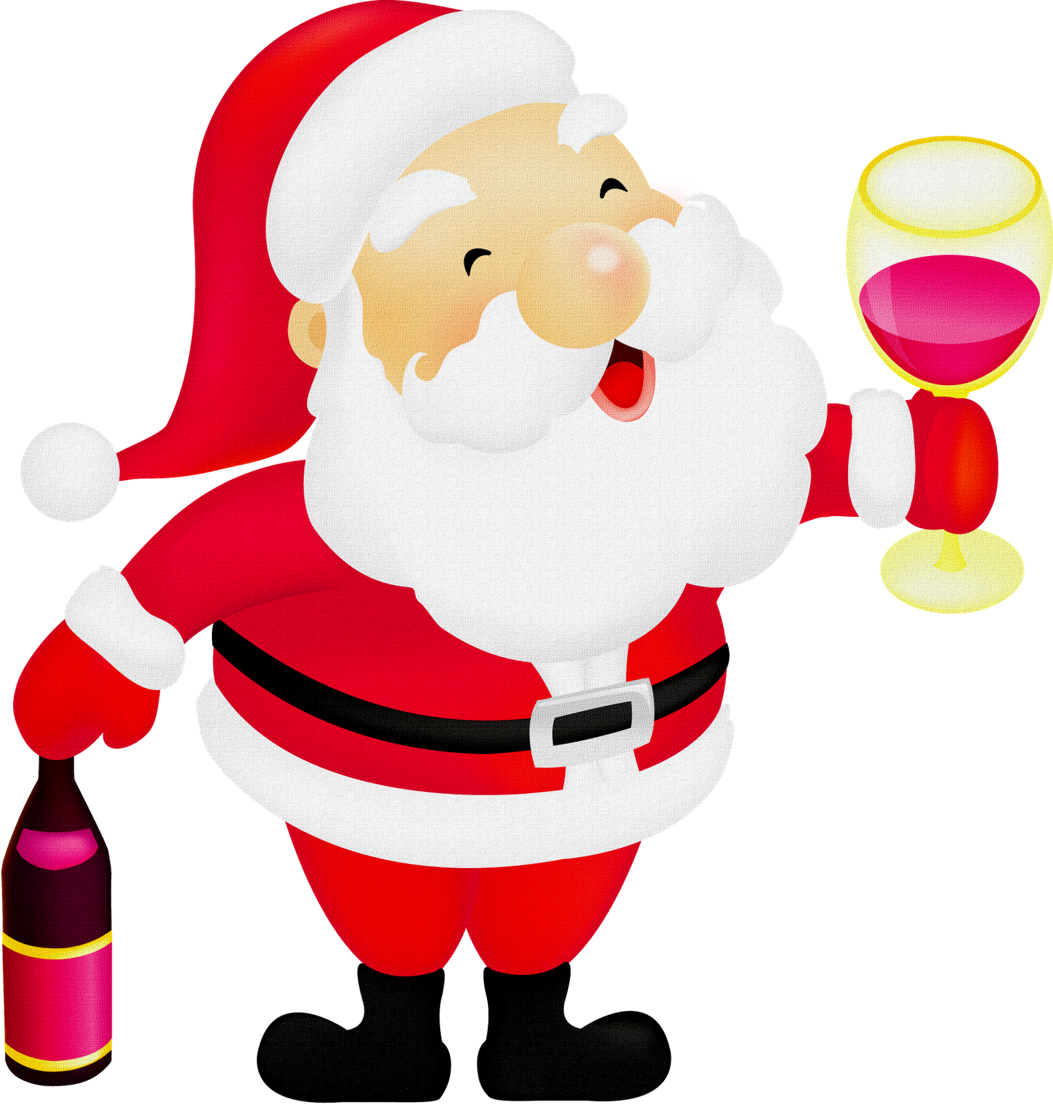 Papai Noel Png - Santa96 Round Car Magnet (1526x1600), Png Download