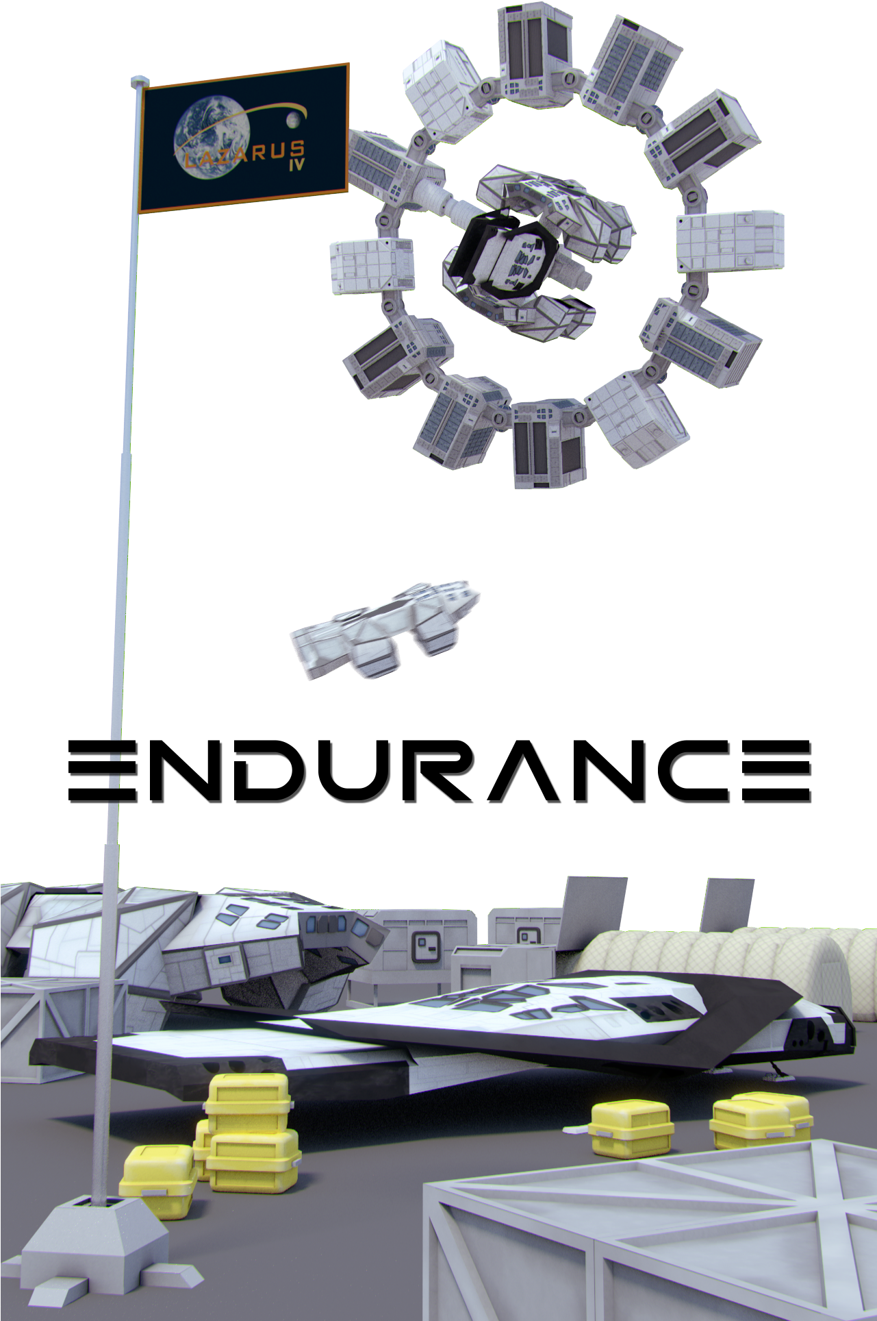 Table Of Contents - Interstellar Endurance View (1280x2000), Png Download