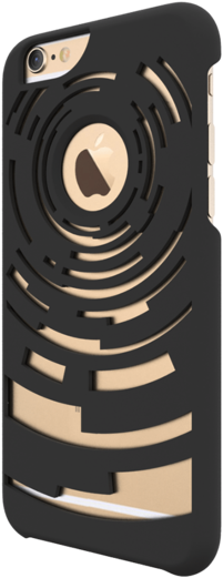 Midnight Black Interstellar Case For Iphone 6 Gold - Iphone 6 3d Printed Case (267x527), Png Download