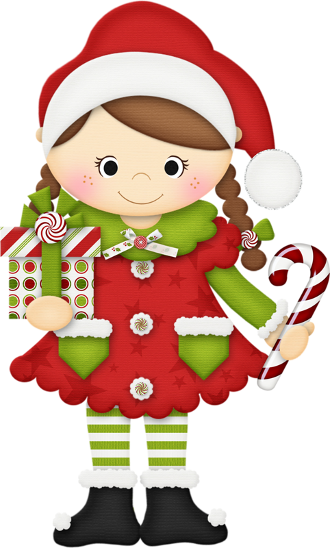 Candy Cane Clipart Christmas Father - Duende Papai Noel Png (482x800), Png Download