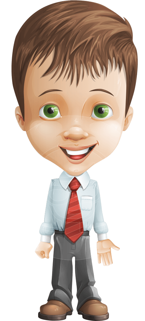 Alvin The Excellent - Cartoon Character Boy (565x1060), Png Download