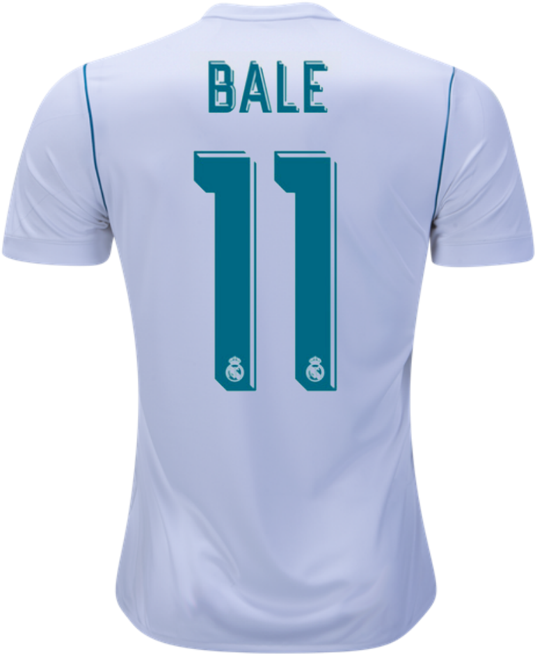 Real Madrid 17/18 Home Jersey Bale - Real Madrid Dorsales 2018 (1000x1000), Png Download