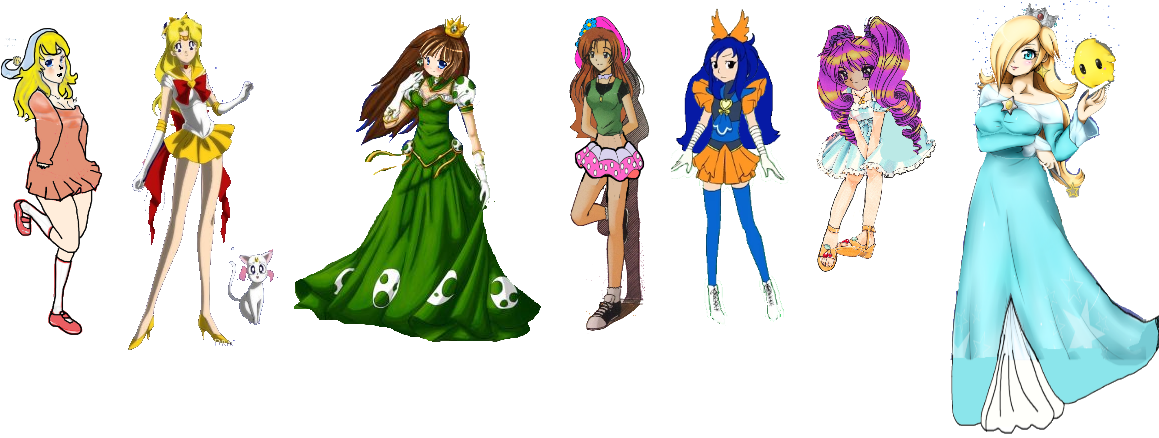 Hello Yoshi Humans - Sailor Alice (1212x437), Png Download