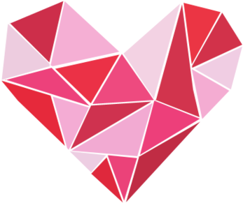 Geometric Heart Idea - Geometric Shapes Tumblr Png (500x450), Png Download