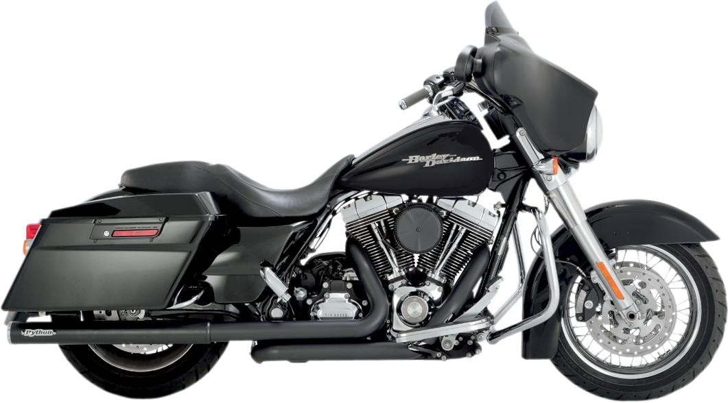 Black Mamba 3" Slip-on Mufflers - Harley Davidson With Radio (1061x588), Png Download