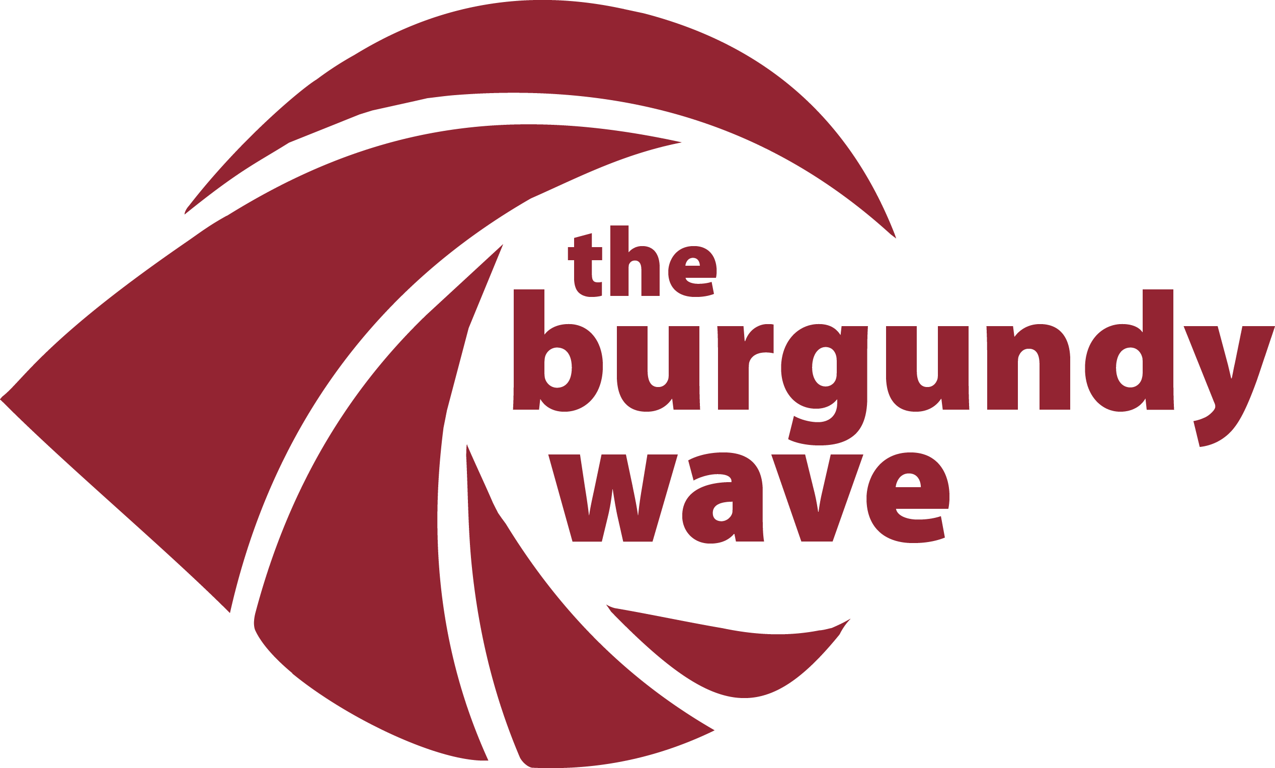 Burgundy Wave Points - Graphic Design (2534x1526), Png Download