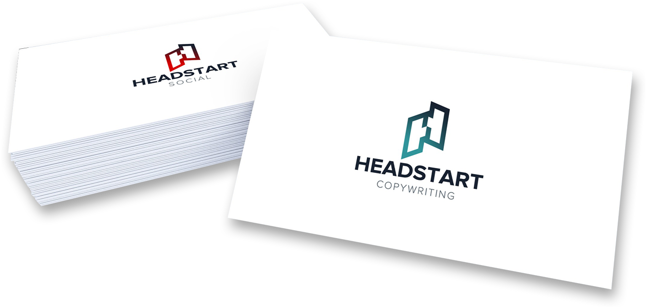 Logo And Corporate Identity For Headstart Copywriting - Graphic Design (1300x618), Png Download
