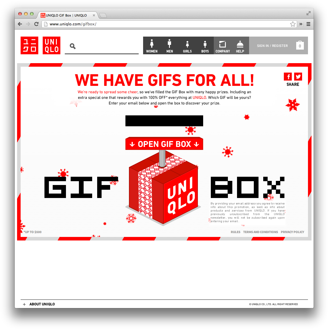 Uniqlo Holiday Gif Box Holiday Gif, Uniqlo, Ecommerce, - Uniqlo (1129x1130), Png Download