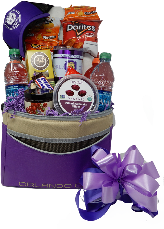 Orlando City Soccer Team-gift Basket - Gift Basket (801x801), Png Download