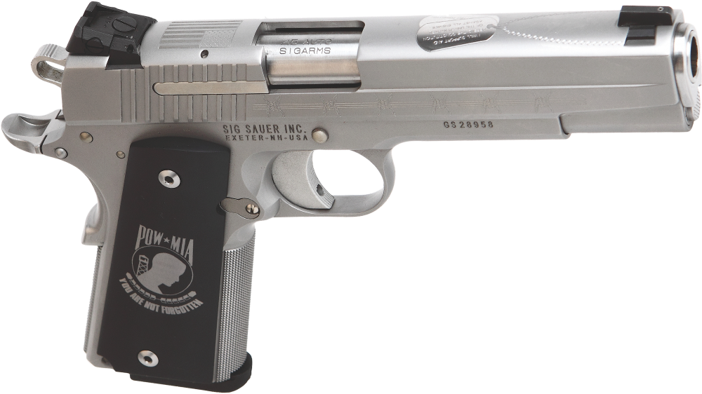 Sig Sauer 45 Model 1911 45 Pow Mia (1024x589), Png Download