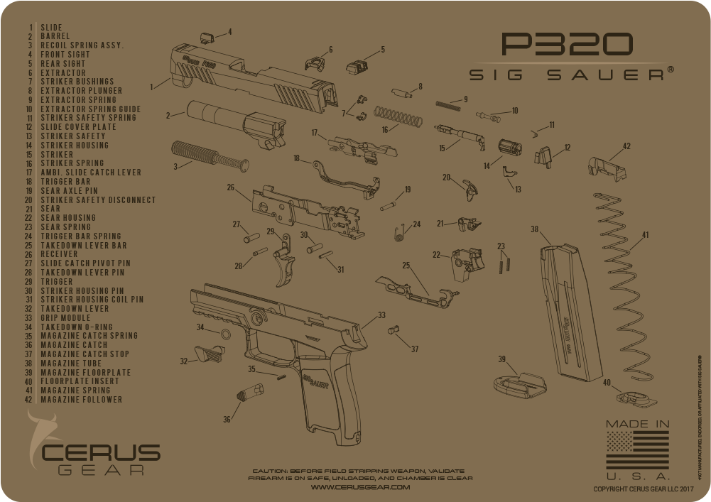 Best Looking Sig P320 Cleaning Mat - Sig Sauer P320 (1000x1000), Png Download