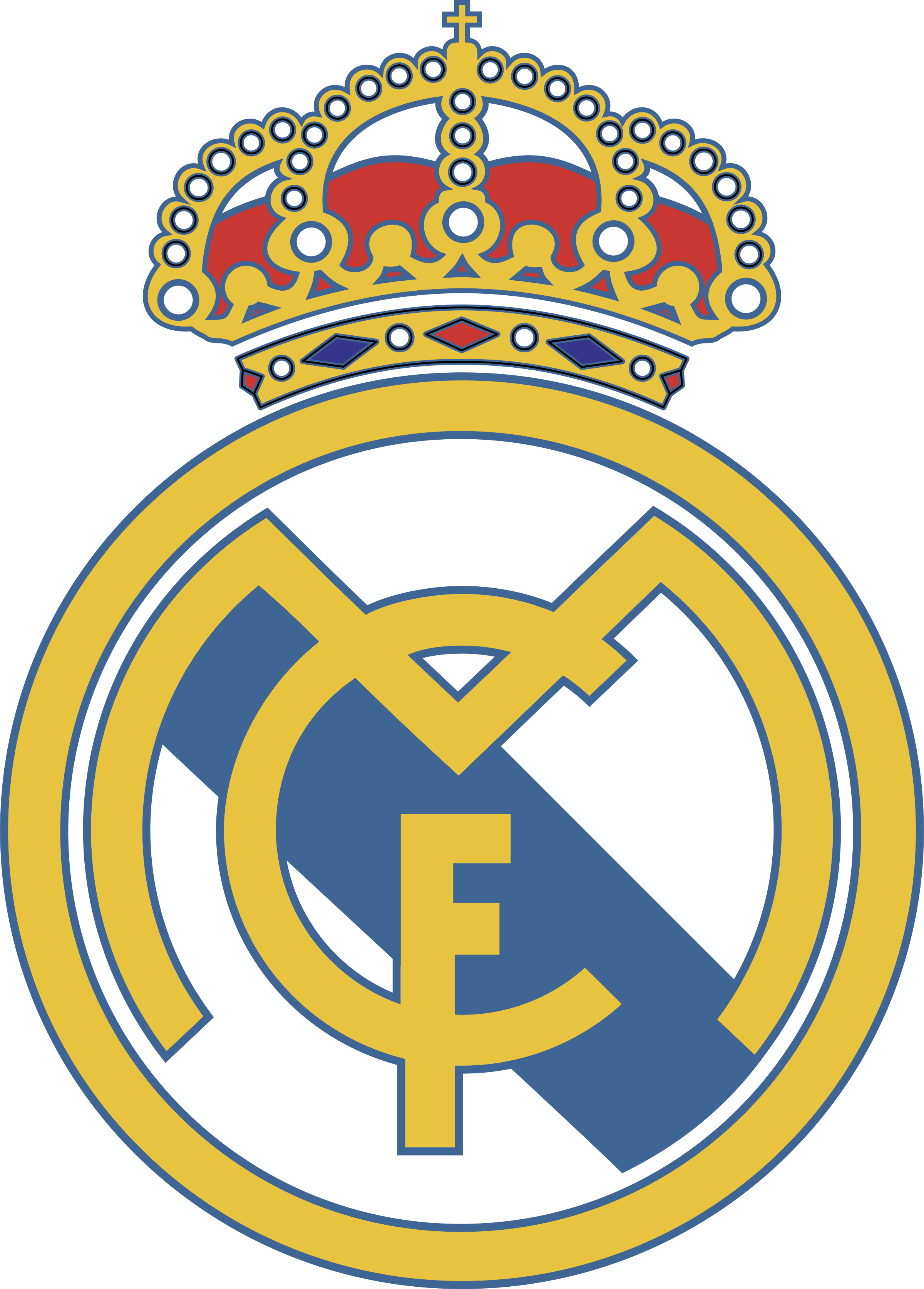 Real Madrid Club De Futbol Logo Png Transparent - Real Madrid Badge (2400x3348), Png Download