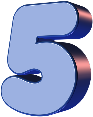 Five On Friday - 5 Blue Png (640x640), Png Download