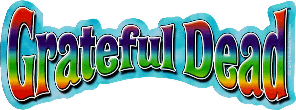 Grateful Dead Rainbow Logo - Grateful Dead - Rainbow Logo - Die Cut Vinyl Sticker (1000x377), Png Download