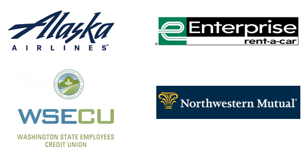 Logos For Alaska Airlines, Enterprise Rent A Car, Wsecu, - Enterprise Rent A Car (600x294), Png Download