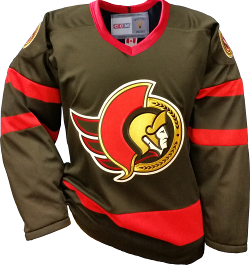 Ottawa Senators Ccm Vintage Nhl Jersey - Ottawa Senators Vintage Jersey (500x530), Png Download