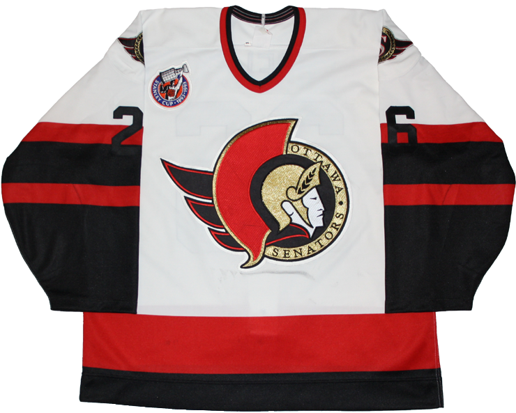 1992-93 Marc Fortier Bob Kudelski Ottawa Senators Game - Ottawa Senators 1993 94 (750x599), Png Download