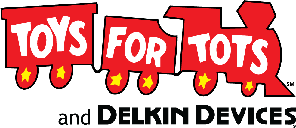 Delkin Toys For Tots - Logo Toys For Tots (1000x434), Png Download
