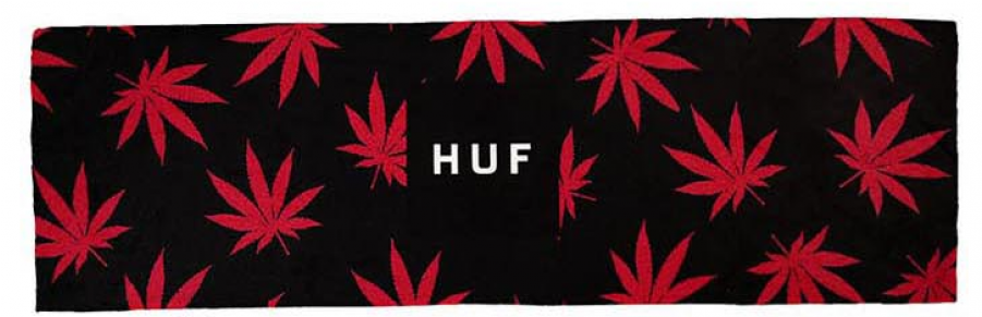 Shower With The Coolest Towel From Huf Red Huf "logo - Png Huf (900x900), Png Download