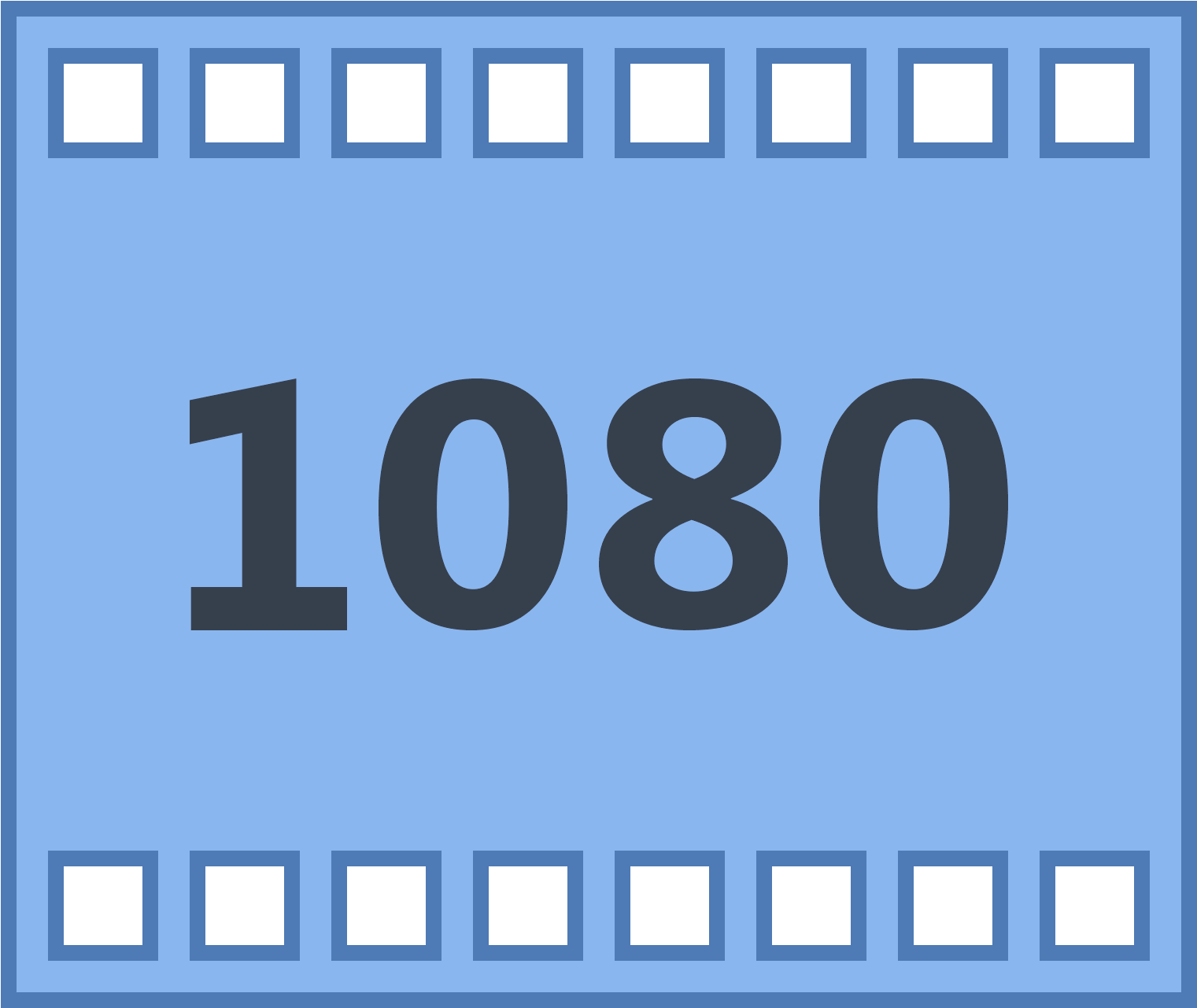 Hd 1080p Icon - 1080 Icon (1600x1600), Png Download