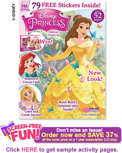 Disney Princess Magazine (450x555), Png Download