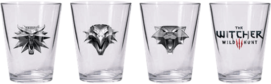 The Witcher 3 The Wild Hunt Shot Glass Set - Dark Horse Deluxe The Witcher 3: Wild Hunt: Shot Glass (555x555), Png Download