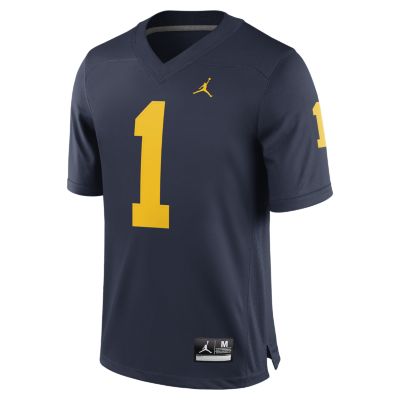 Michigan Football Blue Jersey Jordan (400x400), Png Download