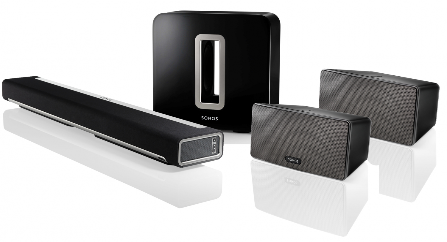 Sonos 5.1 Playbar & Play:3 & Sub Wireless Bundle (1500x1500), Png Download