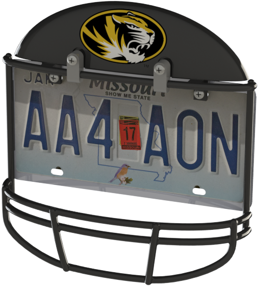University Of Missouri Tigers Helmet Frame - Sports Team License Plate Frame (532x607), Png Download