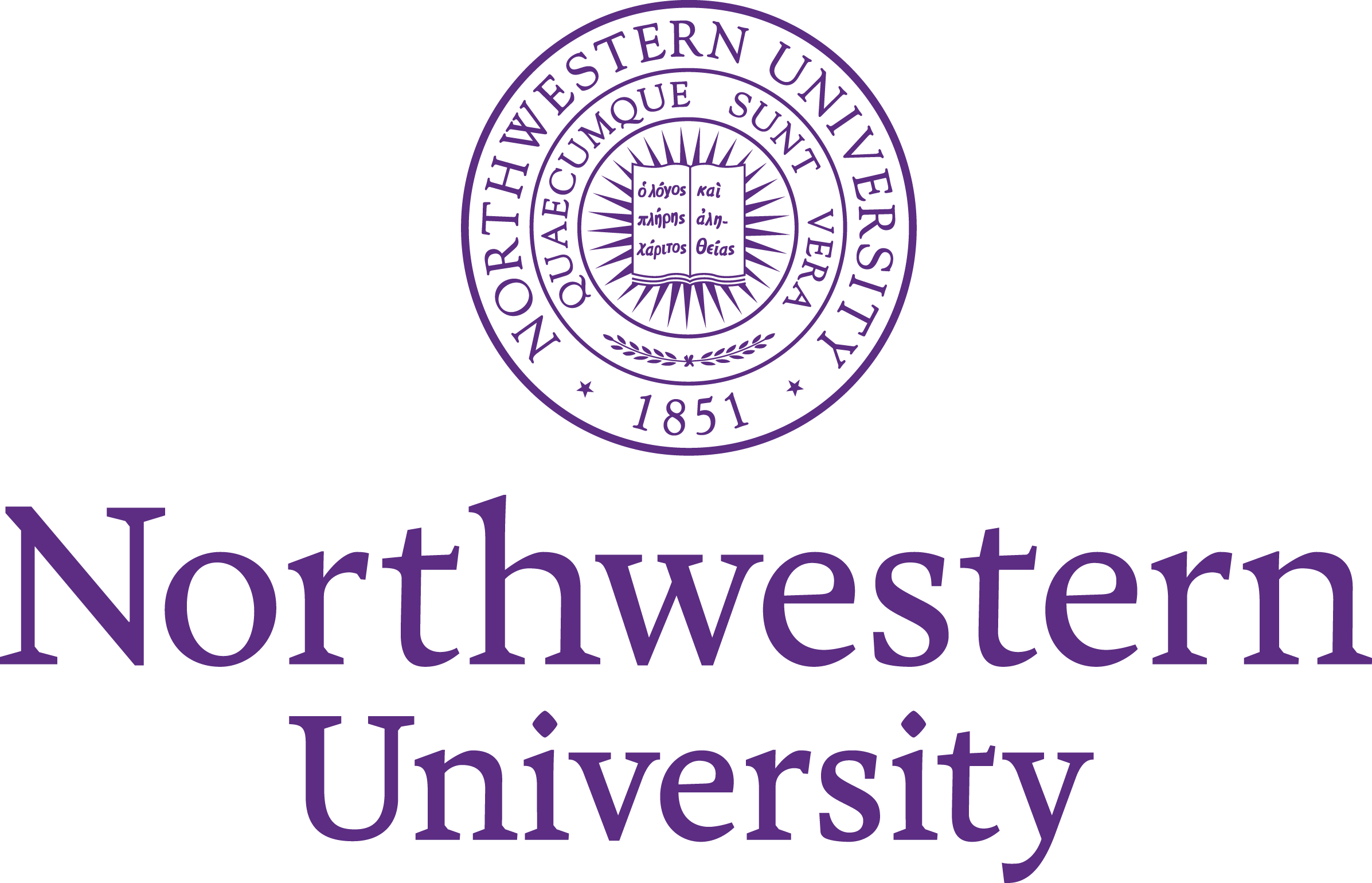 Howard University Logo Vector - Northwestern University Logo (2393x1540), Png Download