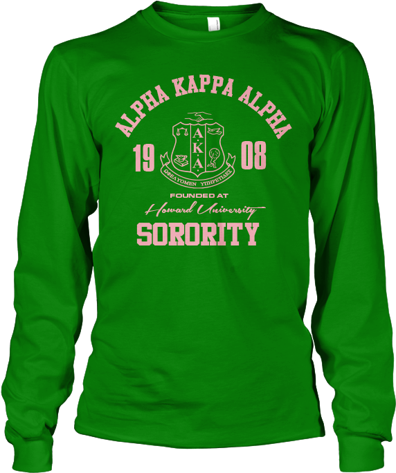 Alpha Kappa Alpha Roots Long Sleeve T-shirt - Alpha Kappa Alpha Greek Letter Long Sleeve (628x720), Png Download