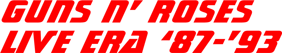 Guns N' Roses 'live Era '87-'93' - Guns N Roses Font (1200x300), Png Download