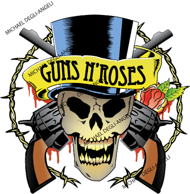 Guns N' Roses - Guns N Roses Logo Png (393x400), Png Download