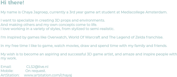 Hi There My Name Is Chaya Jagroep, Currently A 3rd - Mediacollege Amsterdam (607x282), Png Download