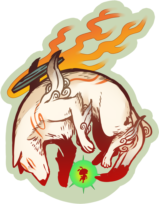 Patreon Sketch - Okami - Okami Sketch (750x940), Png Download