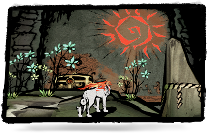 Orochi's Horrid Curse Spread All Across The Land, Turning - Okami Majestic (449x271), Png Download