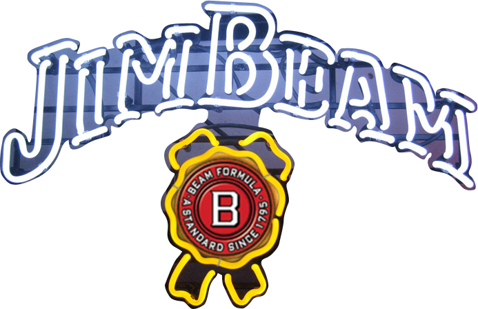 Jim Beam Neon Sign - Jim Beam Neon Light (693x448), Png Download