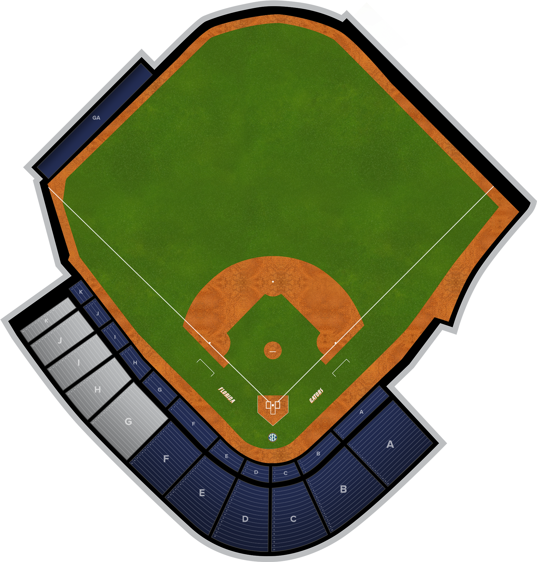 Gamecocks At Gators - Alfred A. Mckethan Stadium At Perry Field (2560x1936), Png Download