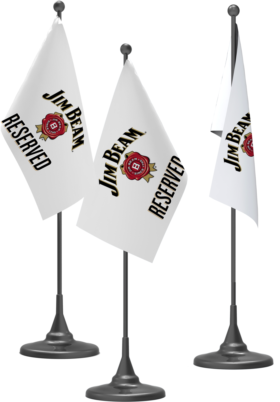 Reserved Flags - Jim Beam Tin Concert Sign (1000x1431), Png Download