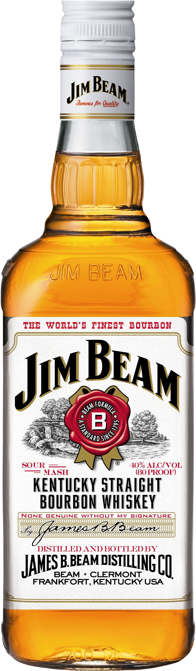 Jim Beam Bourbon Whisky (752x2240), Png Download