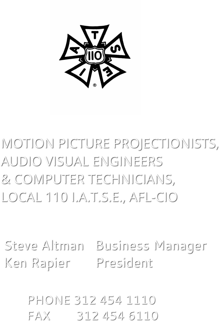 Motion Picture Projectionists, Audio Visual Engineers - International Alliance Of Theatrical Stage Employees (731x1030), Png Download