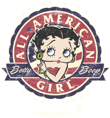Betty Boop All American Girl Men's Regular Fit T-shirt - Betty Boop (400x429), Png Download