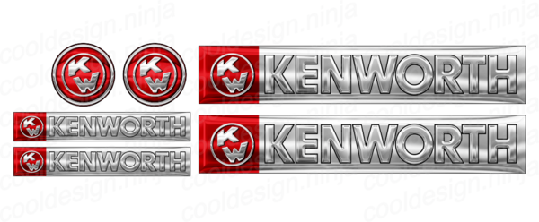 Dark Blue Kenworth W900 Interior Emblem Skins - Kenworth (600x248), Png Download