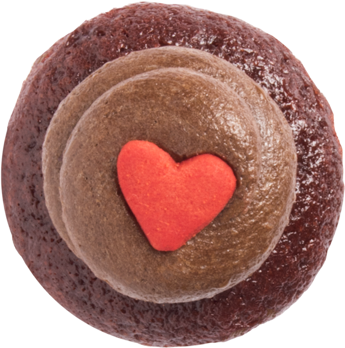 Chocolate Red Velvet Cupcake Small Top View Image - Chocolate (800x800), Png Download