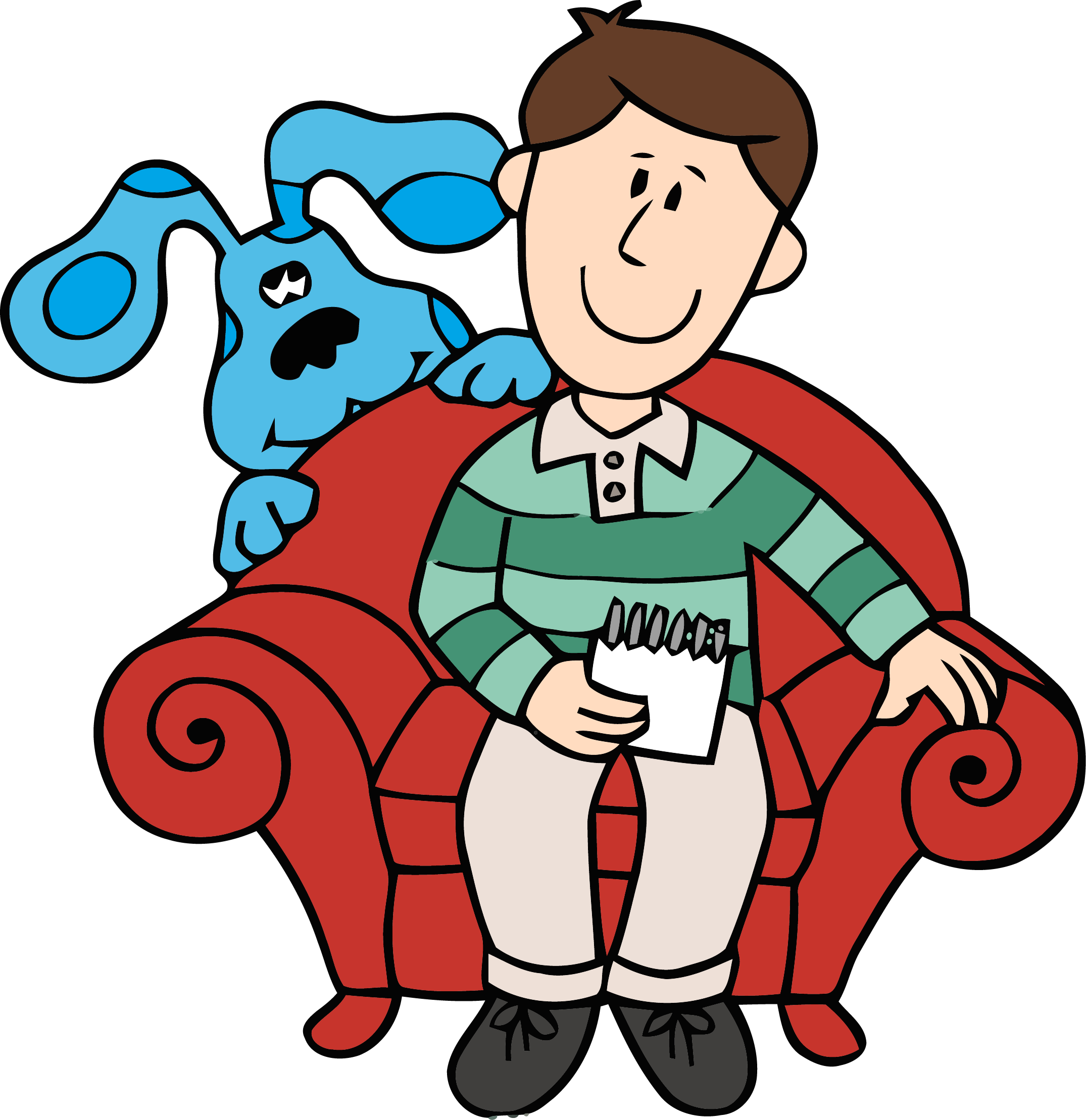 Blue's Clues Clip Art And Man Clipart Png - Blue's Clues Steve Coloring Pages (2150x2218), Png Download