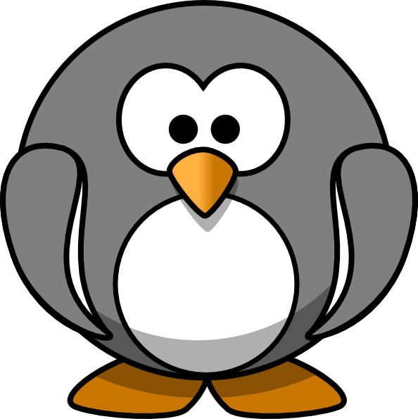 How To Set Use Grey Penguin Clipart - Gray Penguin Clipart (594x595), Png Download